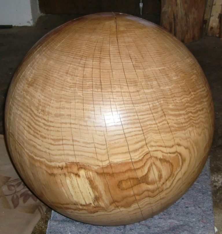 Holzkugel Massivholzkugel Eiche 95 cm